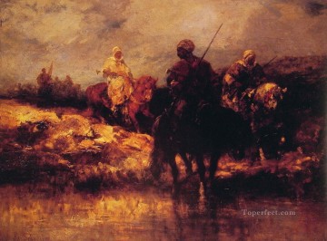 Caballo Painting - Árabes a caballo Árabe Adolf Schreyer
